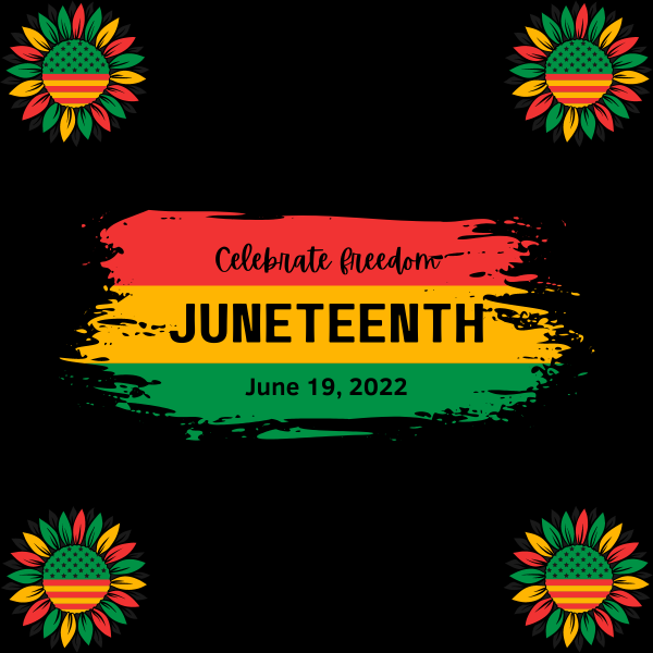 Black and Green Simple Juneteenth